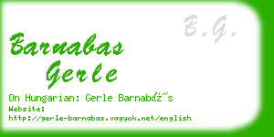 barnabas gerle business card